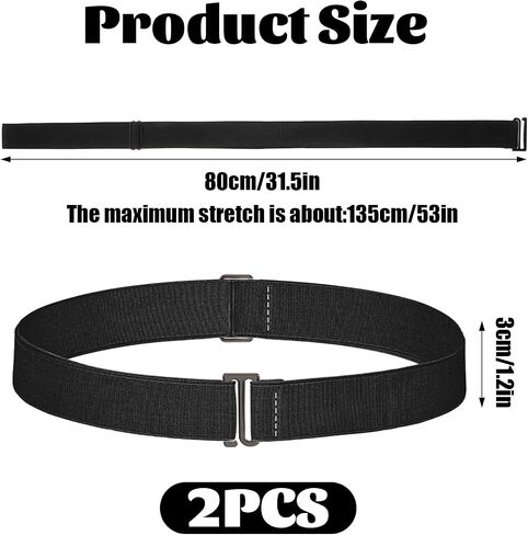 Crop Tuck Band, 2 Pcs Adjustable Crop Top Tuck Waist Band Tucking Sweater Shirt Elastic Stretch Belts for Women, Black+Khaki in Kuwait