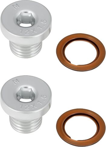 SING F LTD 2pcs M12x1.5 Car Oil Sump Drain Plug N90965401 Compatible with Audi Compatible with Mercedes CLS in Saudi Arabia