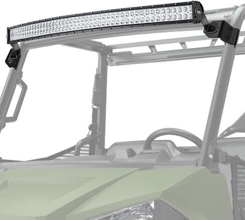 50 بوصة 288 واط LED شريط إضاءة منحني بقعة/شعاع كومبو للفيضانات مع مجموعة الأسلاك والزجاج الأمامي للسقف العلوي، دعامات تثبيت قفص متوافقة مع Polaris Ranger 570 900 1000 2013-2024 in Saudi Arabia