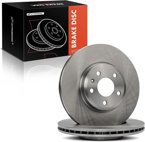 A-Premium 13.58 inch (345mm) Front Vented Disc Brake Rotors Compatible with Select Audi & Porsche Models - Q5 2013-2017, A5 2016, A6 2014-2018, A6 Quattro, A7 Quattro, S4, S5, Macan, 2-PC Set in Saudi Arabia