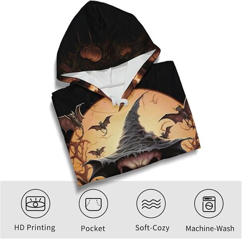 Novelty Pumpkin Skull Hoodie Funny Halloween Hoodies Sweatshirts Pullover Long Sleeve in Saudi Arabia