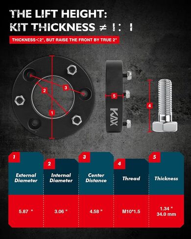 Front Leveling Lift Kit, KAX 2" Front Leveling Lift kit Compatible with F150 2004-2020 Expedition 2003-2018 Mark LT 2005-2008 in Saudi Arabia