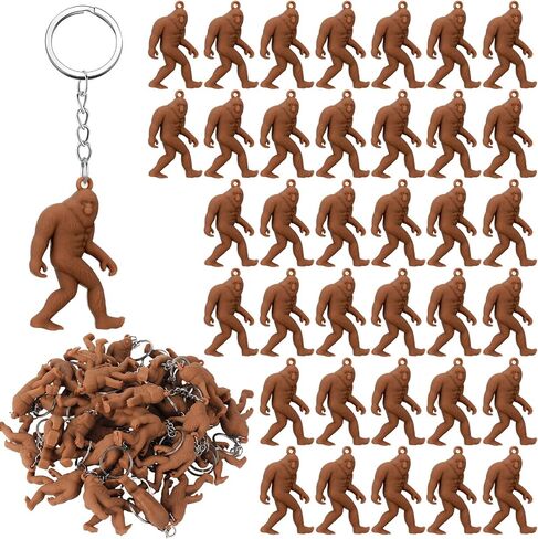 36 جهاز كمبيوتر شخصي Bigfoot Keychain عيد الميلاد Sasquatch Keyring Bulk Mini Bigfoot Cryptid Party Supplies Sasquatch هدايا للرجال النساء التخييم في الهواء الطلق المتحمسين عيد ميلاد حقيبة الظهر الديكور in Saudi Arabia