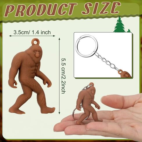 36 جهاز كمبيوتر شخصي Bigfoot Keychain عيد الميلاد Sasquatch Keyring Bulk Mini Bigfoot Cryptid Party Supplies Sasquatch هدايا للرجال النساء التخييم في الهواء الطلق المتحمسين عيد ميلاد حقيبة الظهر الديكور in Saudi Arabia