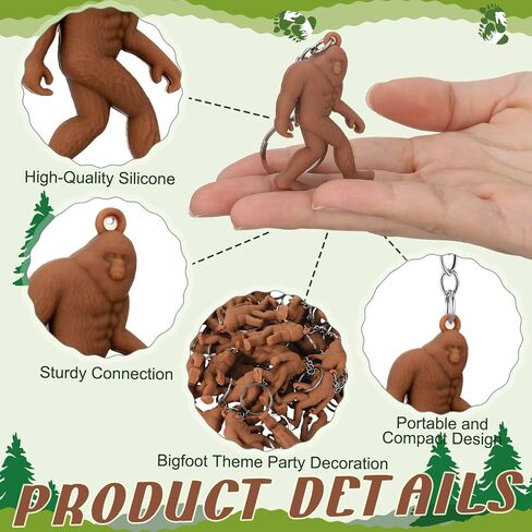36 جهاز كمبيوتر شخصي Bigfoot Keychain عيد الميلاد Sasquatch Keyring Bulk Mini Bigfoot Cryptid Party Supplies Sasquatch هدايا للرجال النساء التخييم في الهواء الطلق المتحمسين عيد ميلاد حقيبة الظهر الديكور in Saudi Arabia