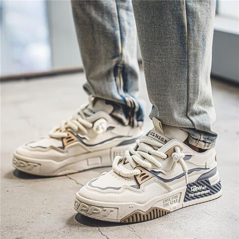 Comfy Trendy Shoes for Outdoor Walking Jogging, All Seasons Men's Fashion Sneakers in Saudi Arabia