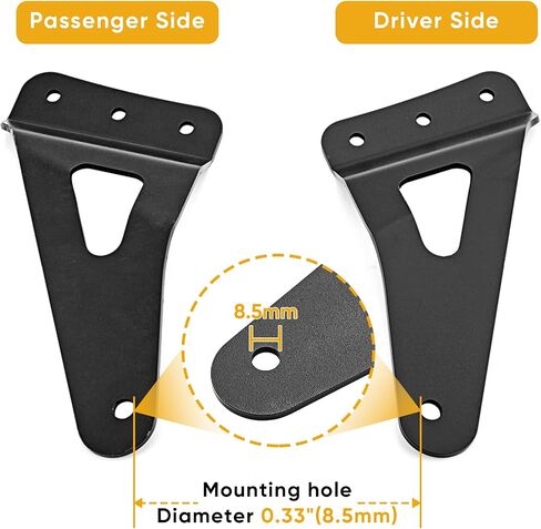 Wsays Upper Windshield 52" Straight Light Bar Brackets Compatible with Chevrolet Silverado/Tahoe/Suburban 1999-2007 Fit GMC Sierra Yukons 1999-2007 in Saudi Arabia