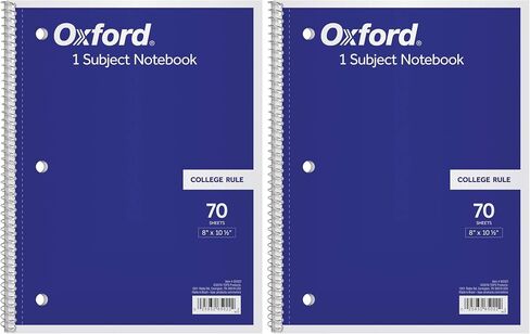 Oxford 1-Subject Notebook, 8 x 10-1/2, College Rule, 70 Sheets (65022) in Saudi Arabia
