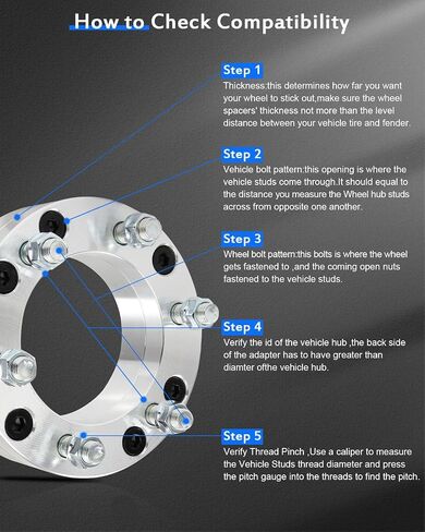 ECCPP 4PCS 5x5.5 to 6x5.5 Conversion Wheel Spacers Adapter 2" inch fit for 2012-2018 for Ram 1500 2019-2023 for Ram 1500 Classic in Saudi Arabia