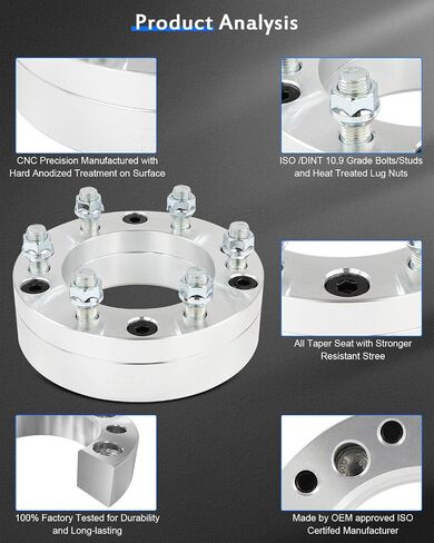 ECCPP 4PCS 5x5.5 to 6x5.5 Conversion Wheel Spacers Adapter 2" inch fit for 2012-2018 for Ram 1500 2019-2023 for Ram 1500 Classic in Saudi Arabia