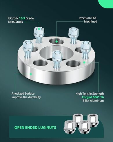 SCITOO 5x114.3 to 5x127 Wheel Spacers 5 Lug 4Pcs 1.25" Wheel Spacers Adapters 5x4.5 to 5x5 for Wrangler Wheel Adapters for Liberty Wheel Adapters for Comanche Wheel Adapters 1/2 Studs 71.5mm Bore in Saudi Arabia