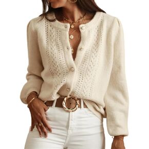 Women's Fall Winter Button Down Knit Cardigan Trendy Long Sleeve Open Front Sweater Casual Jackets Outerwear 2025 in Saudi Arabia