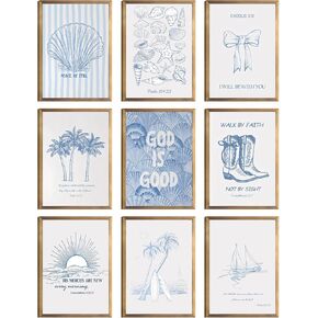 Morris Wall Paintings poster Set of 9, Vintage Rabbit Fox Starry Sky Bee Butterfly Dragonfly Poster Prints, Botanical Nature Floral Canvas Wall Decor Paintings for Living Room Bedroom Bathroom 10x8 In in Saudi Arabia