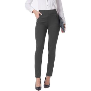 Fakanhui Women's Work Pants Comfy Stretch Skinny Leg Elastic High Waist Pull on Business Casual Dress Pants in Kuwait