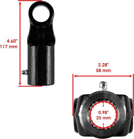 Caltric Front Prop Shaft Yoke & U-Joint Kit Compatible with Polaris Scrambler 500 4X4 1998-2009 in Saudi Arabia
