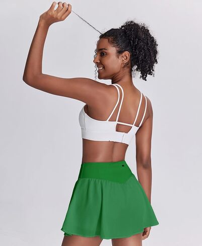 Womens Golf Skirt Pleated Tennis Skirts Built-in Shorts Workout Skort Skirts Lightweight in Saudi Arabia