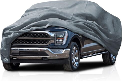 غطاء سيارة شاحنة 5 طبقات شبه مخصص كامل الحجم لسيارة Ford F-350 Super Duty 2018-2025 Crew Cab Pickup 8.0 قدم سرير حماية من جميع الأحوال الجوية ضد الخدوش والغبار ودرع الثلج in Saudi Arabia