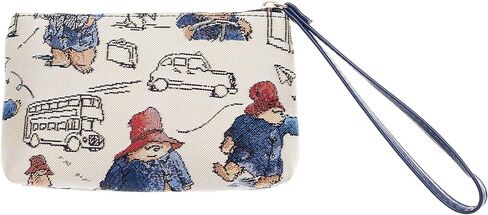 Signare Tapestry Small Wristlet Clutch Bag for Women Ladies Wrist Strap Purses In Paddington Bear Design (WRIS-PADD) in Saudi Arabia