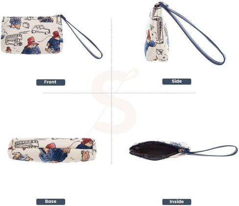 Signare Tapestry Small Wristlet Clutch Bag for Women Ladies Wrist Strap Purses In Paddington Bear Design (WRIS-PADD) in Saudi Arabia