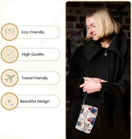 Signare Tapestry Small Wristlet Clutch Bag for Women Ladies Wrist Strap Purses In Paddington Bear Design (WRIS-PADD) in Saudi Arabia
