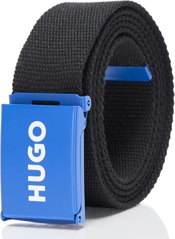 حزام بإبزيم بشعار HUGO، اليشم الأسود، مقاس واحد in Saudi Arabia