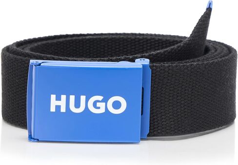 حزام بإبزيم بشعار HUGO، اليشم الأسود، مقاس واحد in Saudi Arabia
