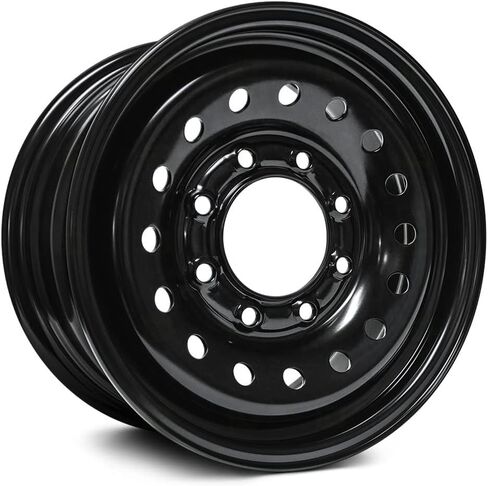 عجلة مخصصة مقاس 16x6.5 بوصة - مسمار ST ذو حافة فولاذية سوداء ذات نمط مزدوج - نمط 8x165.1 ملم إزاحة 28 ملم in Saudi Arabia