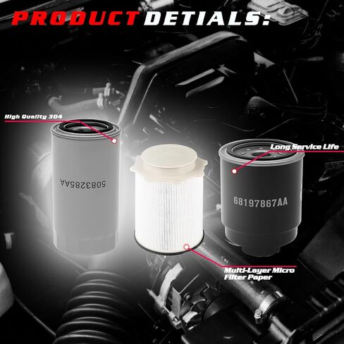 استبدال فلتر الزيت For1989-2020 دودج رام 2500 3500 4500 5500 الكمون 5.9L 6.7L محرك الديزل OEM #5083285AA in Saudi Arabia