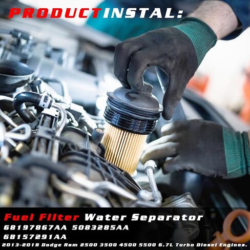 استبدال فلتر الزيت For1989-2020 دودج رام 2500 3500 4500 5500 الكمون 5.9L 6.7L محرك الديزل OEM #5083285AA in Saudi Arabia
