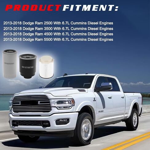 استبدال فلتر الزيت For1989-2020 دودج رام 2500 3500 4500 5500 الكمون 5.9L 6.7L محرك الديزل OEM #5083285AA in Saudi Arabia
