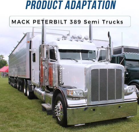 Headlight Bezel Chrome fit for Peterbilt 389 Semi Trucks Pair Driver & Passenger Side (Main Headlight Bezel) (Front Headlight Bezel, Pair) in Saudi Arabia