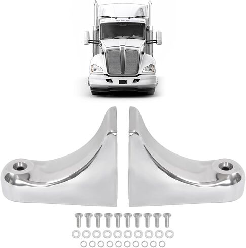 دعامة المصباح HECASA متوافقة مع Peterbilt 359 Style L الشكل المزدوج الأمامي كتيفة المصباح الإطار الألومنيوم الجانب الأيسر الأيمن in Saudi Arabia