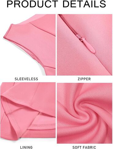 Yousify Womens Sleeveless Mini Dress Summer Boat Neck Pleated Party Club Flowy A Line Tank Dresses in Saudi Arabia