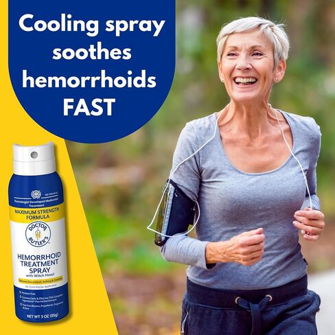 Doctor Butler's Hemorrhoid Spray - Hemorrhoid Treatment and Medicated Cleansing Solution with Witch Hazel and Aloe Vera to Help withDiscomfort, Itch Relief and Swelling* (3oz) in Kuwait