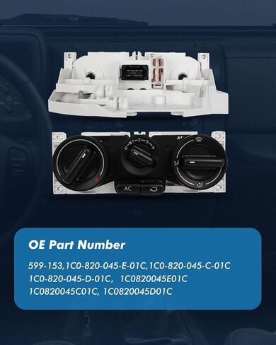 ECCPP 599-153 Climate Control module AC Heater Climate control Panel 2010 For VW Beetle Base 2.5L L5 - Gas,1999 For Volkswagen Beetle,2007 For Volkswagen Beetle,2009 For Volkswagen Beetle in Saudi Arabia