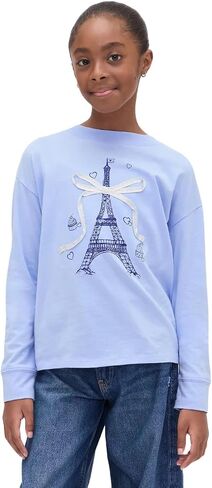 GAP Girls' Long Sleeve Elevated Graphic in Saudi Arabia