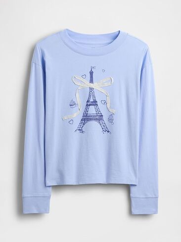 GAP Girls' Long Sleeve Elevated Graphic in Saudi Arabia