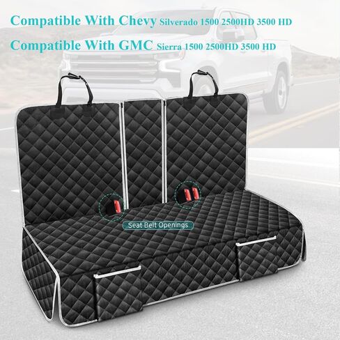 Truck Dog Seat Cover Compatible with Toyota Tundra Sequoia Sienna Back Seat Accessories 2000-2023 2024 2025, Waterproof Car Pet Bench Backseat Covers with Non-Slip Backing in Saudi Arabia