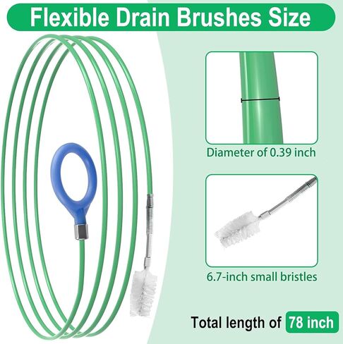 1 Pack 78 Inch Flexible Tube Cleaning Tool, Car Sunroof Drain Cleaning Brushes for Car, Sewers, Windshields, Drain Hole in Saudi Arabia