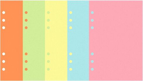 2 Pack A5 Refill Paper Blank 6 Ring Planner Refills Black Loose Leaf Binder Filler Paper Inserts for Personal A5 Size Refillable Journal, 40 Sheets per Pack, Total 80 Sheets in Kuwait