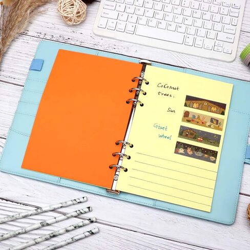 2 Pack A5 Refill Paper Blank 6 Ring Planner Refills Black Loose Leaf Binder Filler Paper Inserts for Personal A5 Size Refillable Journal, 40 Sheets per Pack, Total 80 Sheets in Kuwait