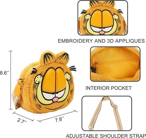 Bioworld Garfield 3D Character Plush Women's Crossbody Bag in Saudi Arabia