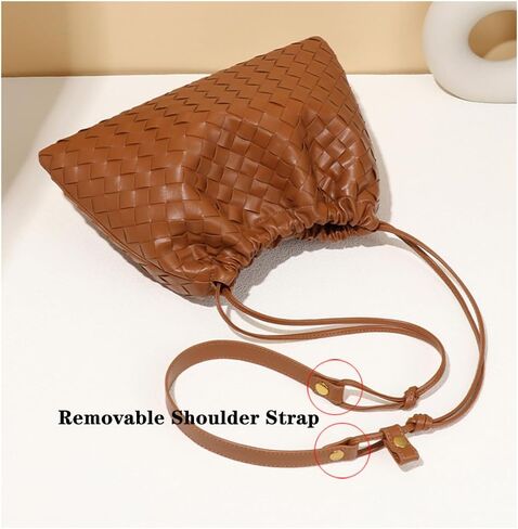 Woven Large Crossbody Bags for Women Trendy Soft Leather Shoulder Tote Purses in Saudi Arabia
