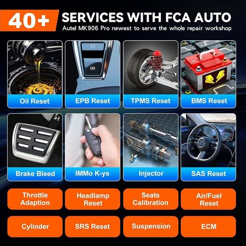 Autel MaxiSys MS906MAX Scan Tool, Upgraded MS906 PRO/ MK906 PRO/ MS906BT/ MK906BT/ MK908/ MP900BT Scanner, ECU Coding, 40+ Services, 3000+ Active Tests, All System Diagnostic Tool, VAG Guided, FCA SGW in Saudi Arabia