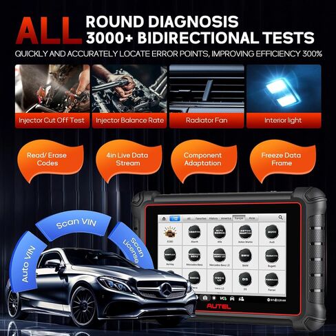 الماسح الضوئي Autel MaxiPRO MP900TS يصل إلى MS906 PRO MS906TS MP900BT MK900-TS TPMS أداة تشخيص البرمجة مثل اختبار MS906 Pro TS ثنائي الاتجاه CAN FD&DOIP 40+ Service FCA SGW in Saudi Arabia