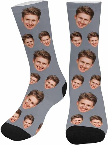 Custom Face Socks, Personalized Socks with Photo for Men Women,Customized Unisex Funny Crew Sock in Saudi Arabia