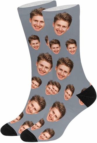Custom Face Socks, Personalized Socks with Photo for Men Women,Customized Unisex Funny Crew Sock in Saudi Arabia