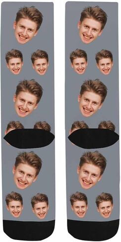 Custom Face Socks, Personalized Socks with Photo for Men Women,Customized Unisex Funny Crew Sock in Saudi Arabia