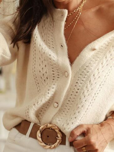Women's Fall Winter Button Down Knit Cardigan Trendy Long Sleeve Open Front Sweater Casual Jackets Outerwear 2025 in Saudi Arabia