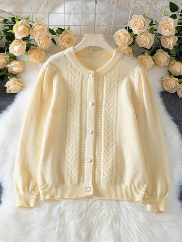 Women's Fall Winter Button Down Knit Cardigan Trendy Long Sleeve Open Front Sweater Casual Jackets Outerwear 2025 in Saudi Arabia